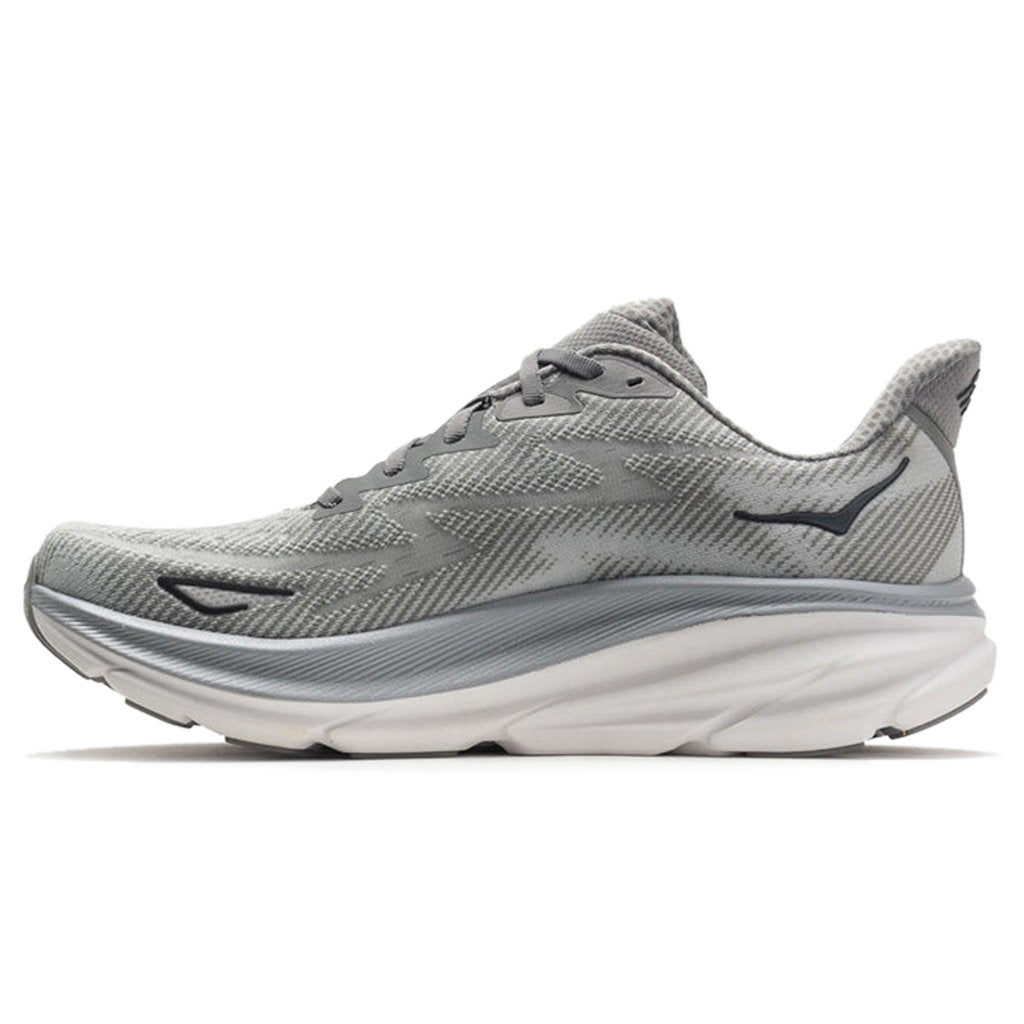 Hoka Clifton 9 Mesh Men's Running Shoes#color_harbor mist black