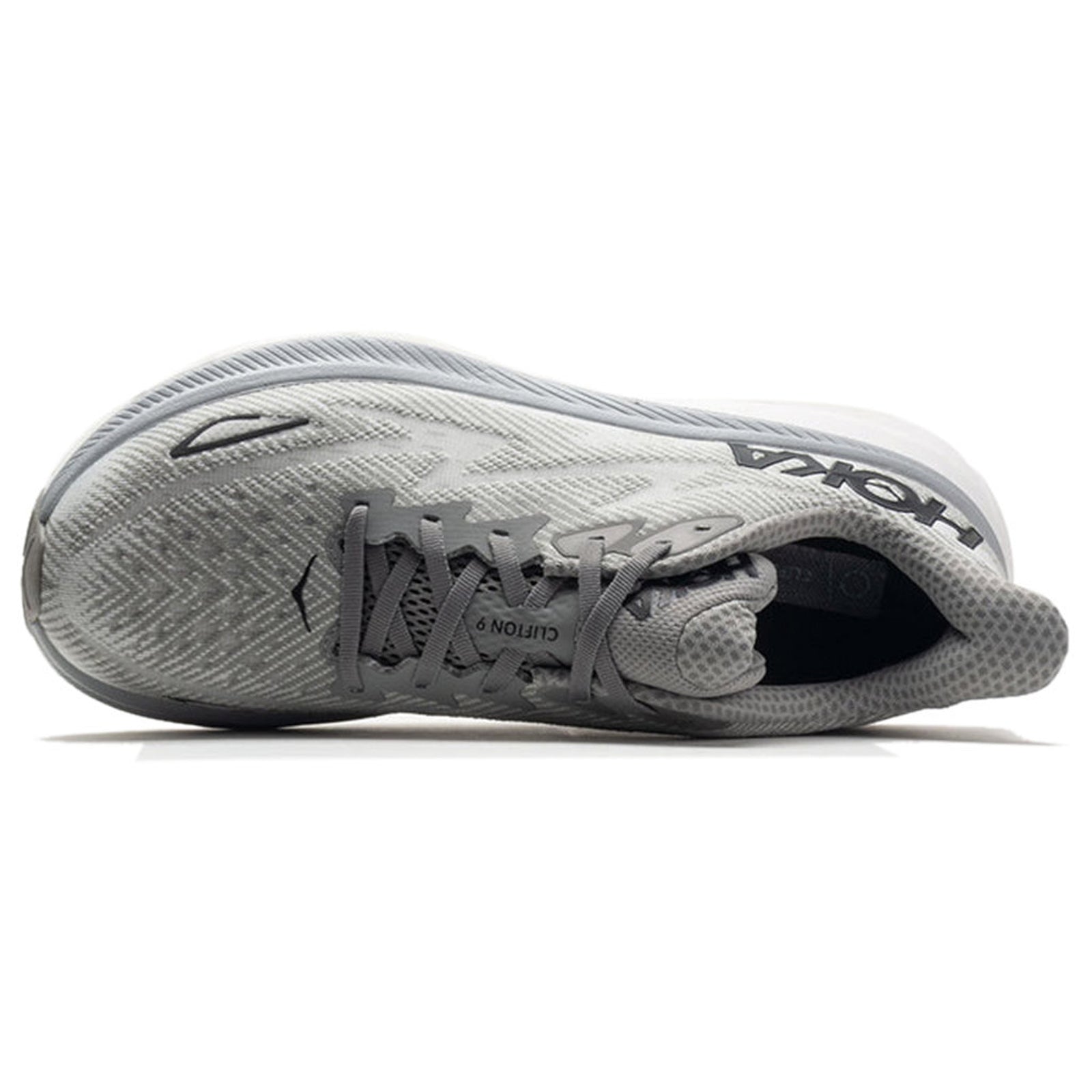 Hoka Clifton 9 1127895-HMBC Textile Mens Trainers - Harbor Mist Black - 8#color_harbor mist black
