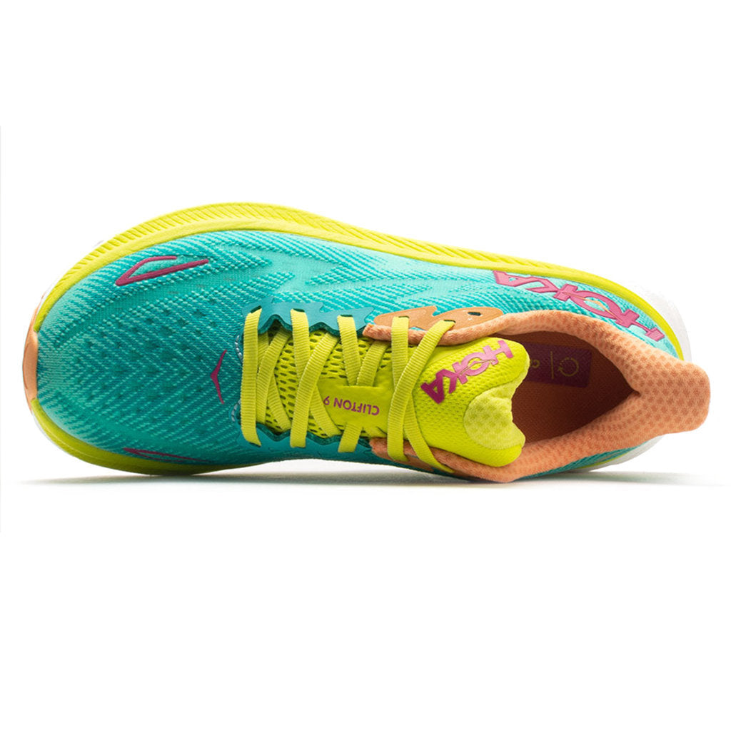 Hoka One One Clifton 9 Textile Mens Sneakers#color_ceramic evening primrose