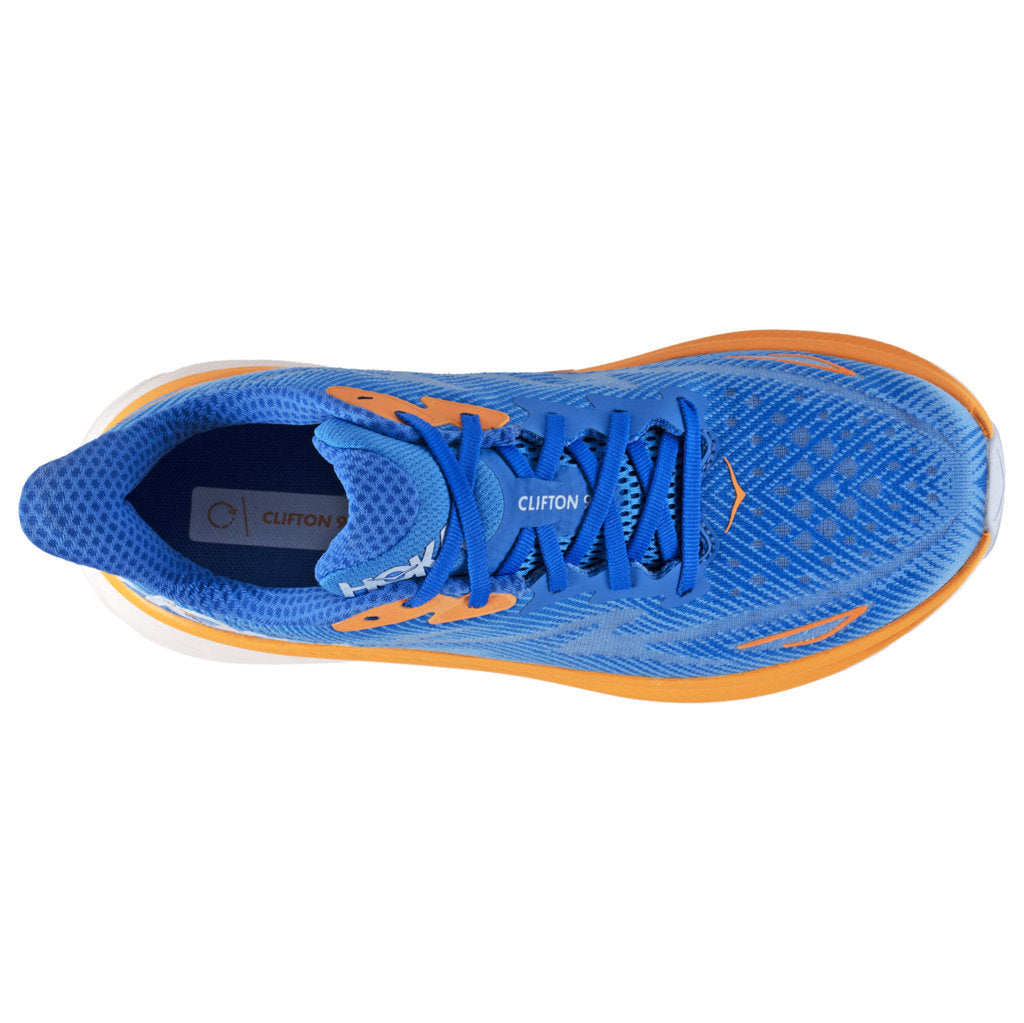 Hoka One One Clifton 9 Textile Mens Sneakers#color_coastal sky all aboard