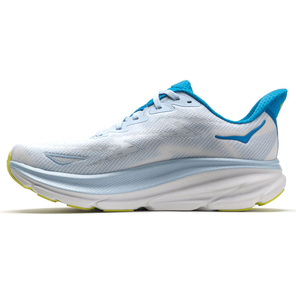 Hoka One One Clifton 9 Textile Mens Sneakers#color_ice water evening primrose
