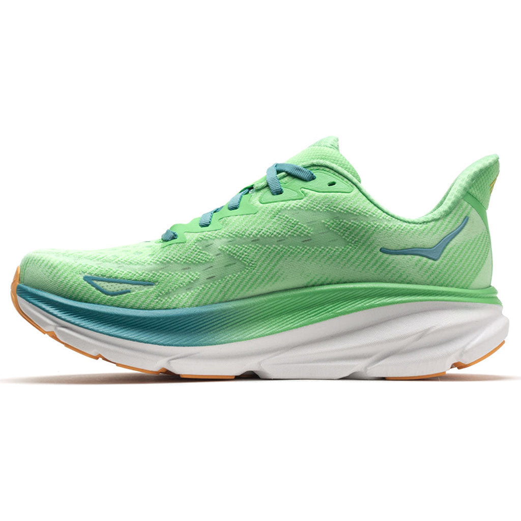 Hoka One One Clifton 9 Textile Mens Sneakers#color_zest lime glow