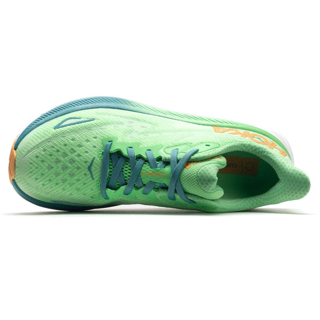 Hoka One One Clifton 9 Textile Mens Sneakers#color_zest lime glow