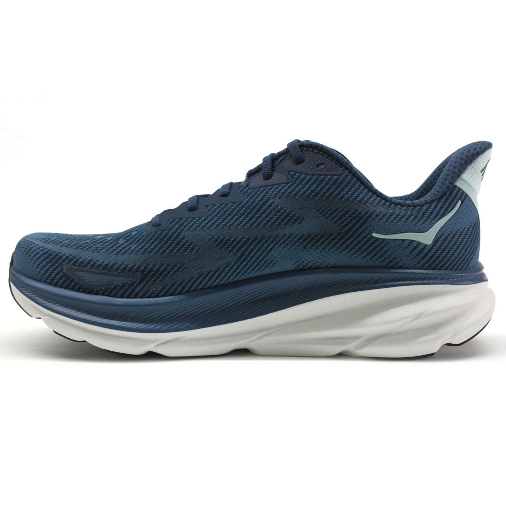 Hoka Clifton 9 Mesh Men's Running Shoes#color_midnight ocean blue steel