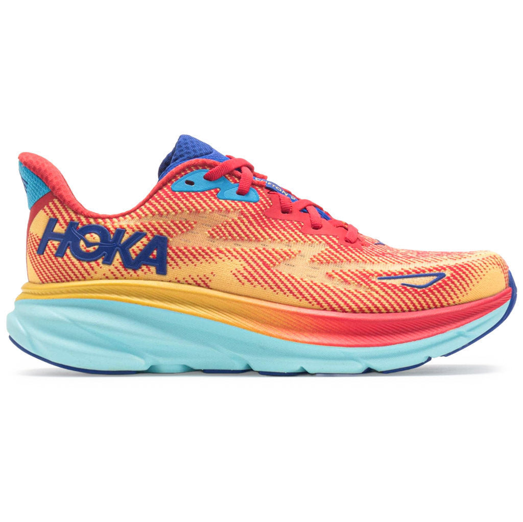 Hoka Clifton 9 Mesh Men's Running Shoes#color_cerise cloudless