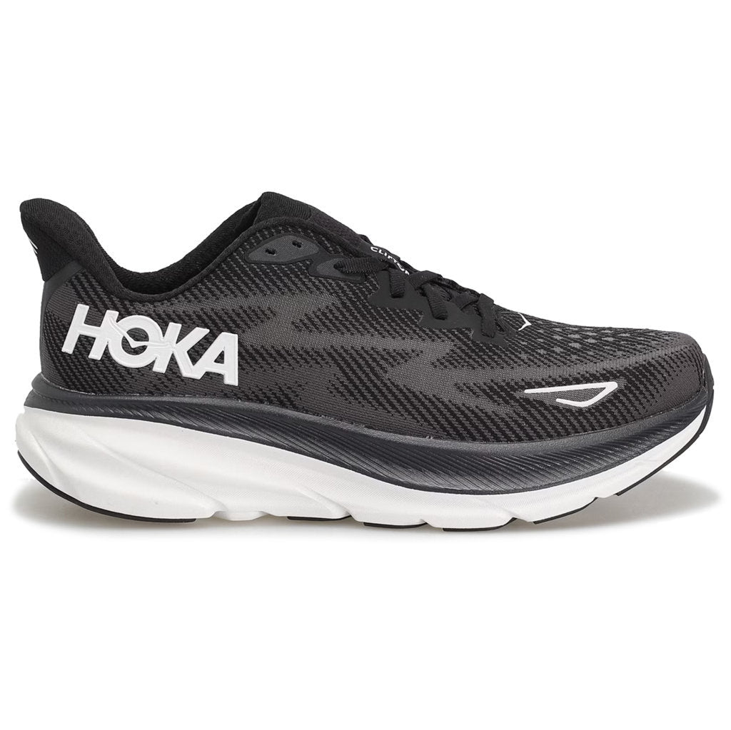 Hoka Clifton 9 Mesh Women's Running Shoes#color_black white