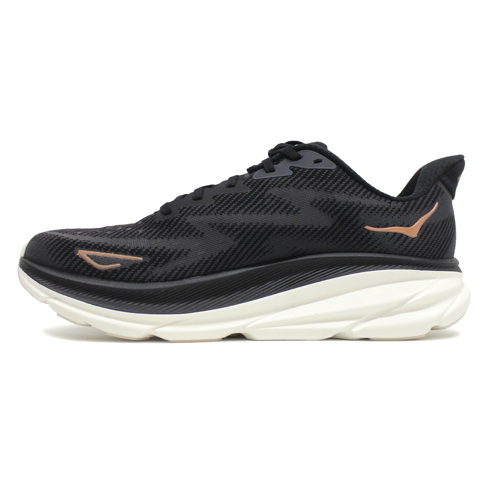 Hoka Clifton 9 Textile Womens Trainers#color_black rose gold