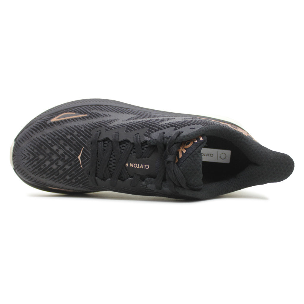 Hoka Clifton 9 Mesh Women's Running Shoes#color_black rose gold