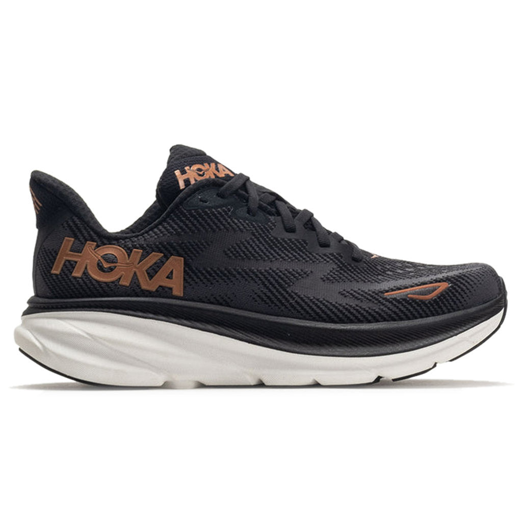 Hoka One One Clifton 9 Textile Womens Sneakers#color_black copper