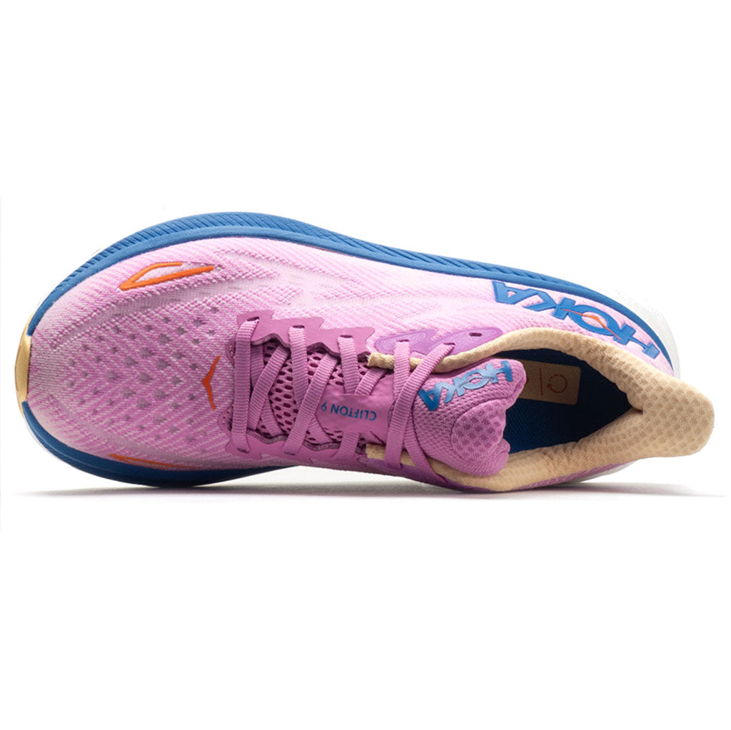 Hoka One One Clifton 9 Textile Womens Sneakers#color_cyclamen sweet lilac