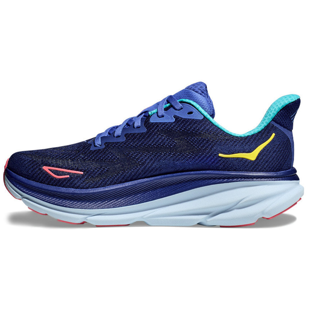Hoka One One Clifton 9 Textile Womens Sneakers#color_bellwether blue ceramic