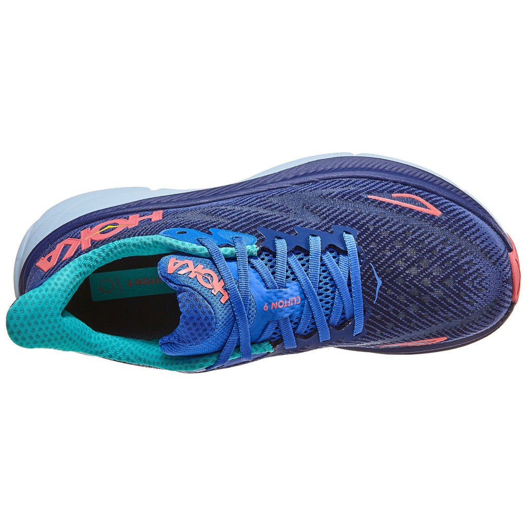 Hoka One One Clifton 9 Textile Womens Sneakers#color_bellwether blue ceramic
