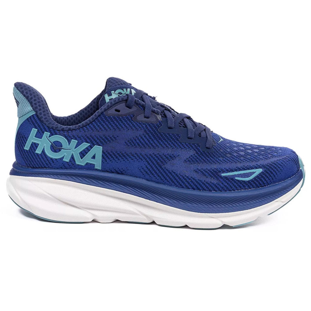 Hoka One One Clifton 9 Textile Womens Sneakers#color_bellwether blue evening sky