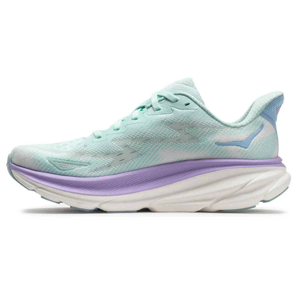Hoka One One Clifton 9 Textile Womens Sneakers#color_sunlit ocean lilac mist