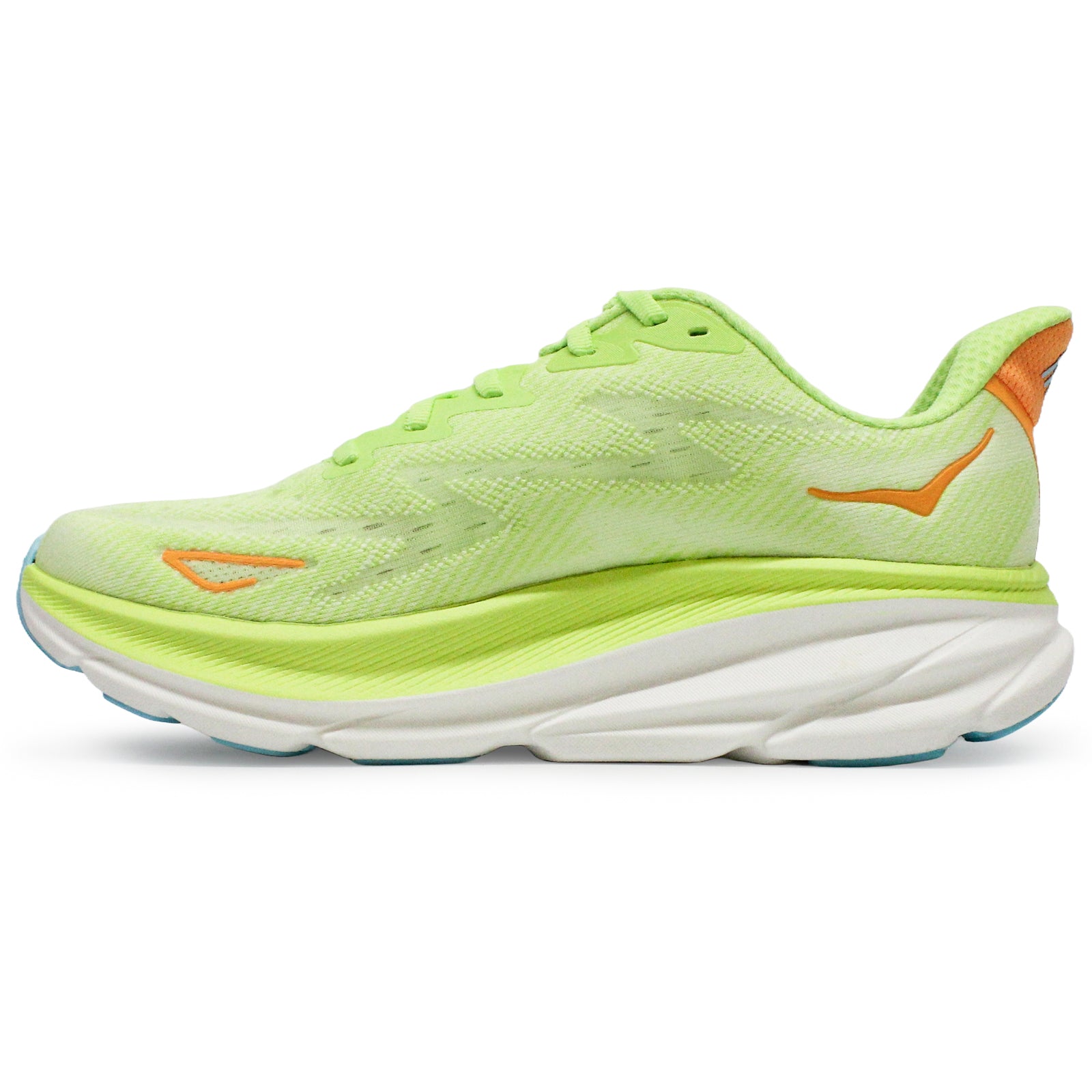 Hoka Clifton 9 Mesh Women's Running Shoes#color_lettuce solar flare
