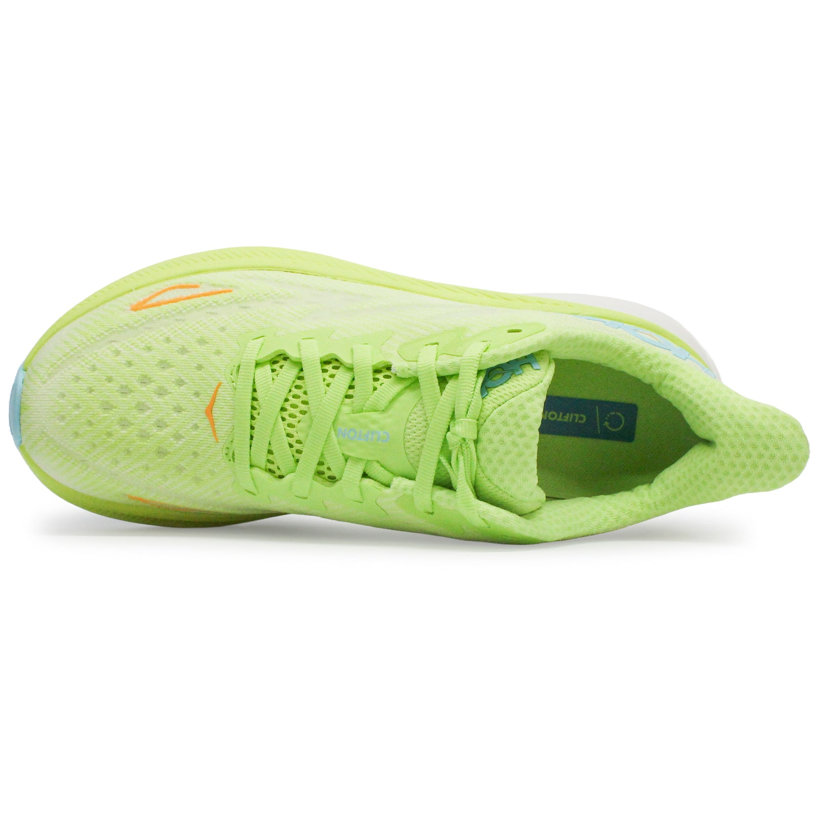 Hoka Clifton 9 Mesh Women's Running Shoes#color_lettuce solar flare