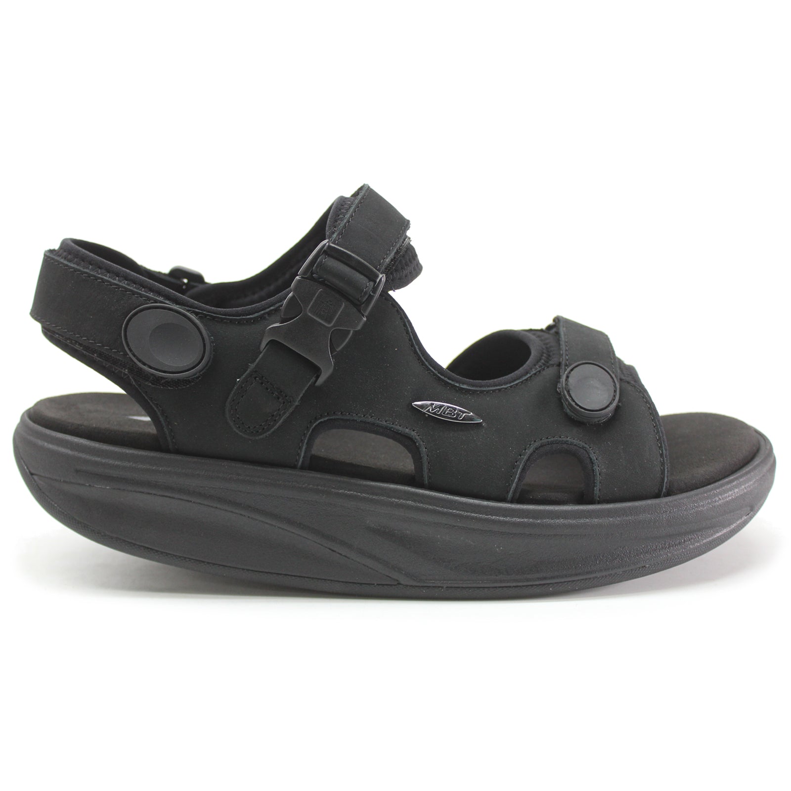 MBT Kisumu Classic Nubuck Mens Sandals#color_black
