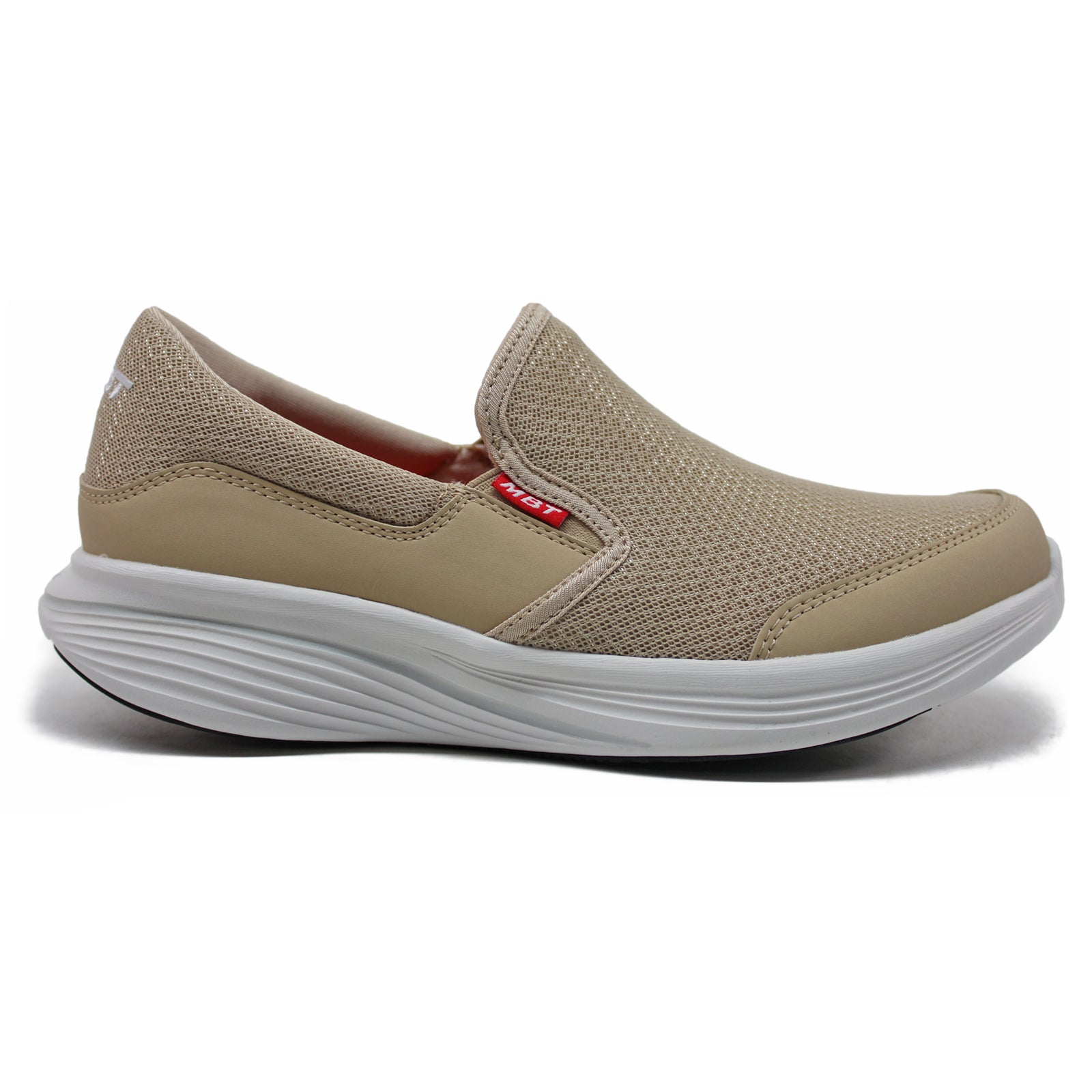 MBT Modena III Leather Textile Womens Shoes#color_cream