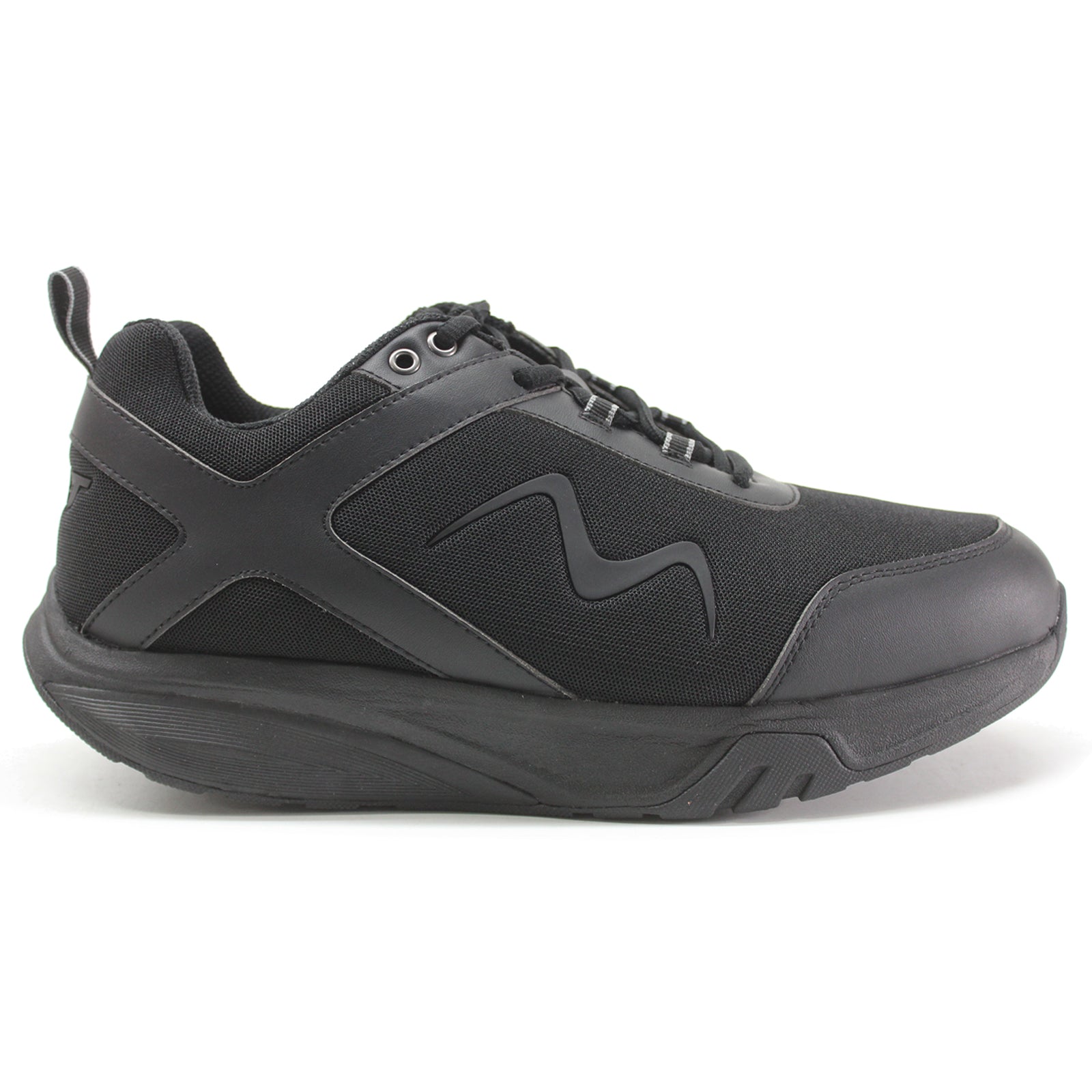 MBT Sport 4 Leather Textile Mens Trainers#color_black