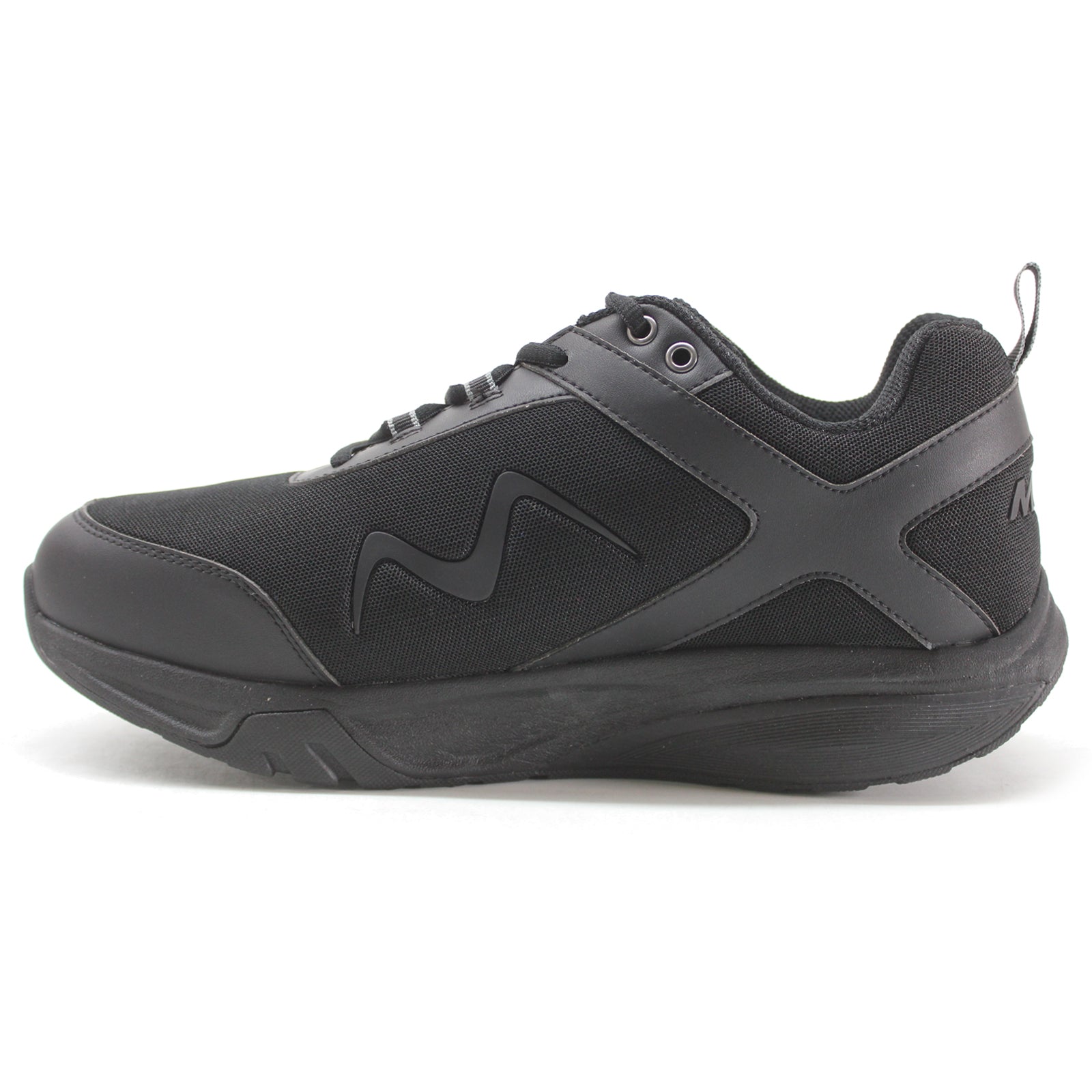 MBT Sport 4 Leather Textile Mens Trainers#color_black