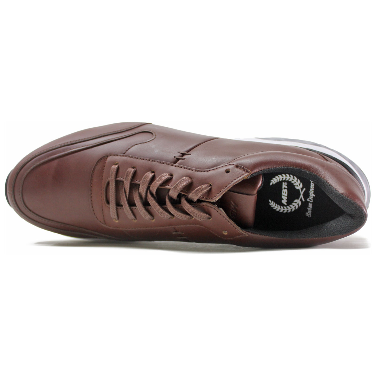 MBT Porto II Synthetic Leather Mens Trainers#color_brown grey sensor