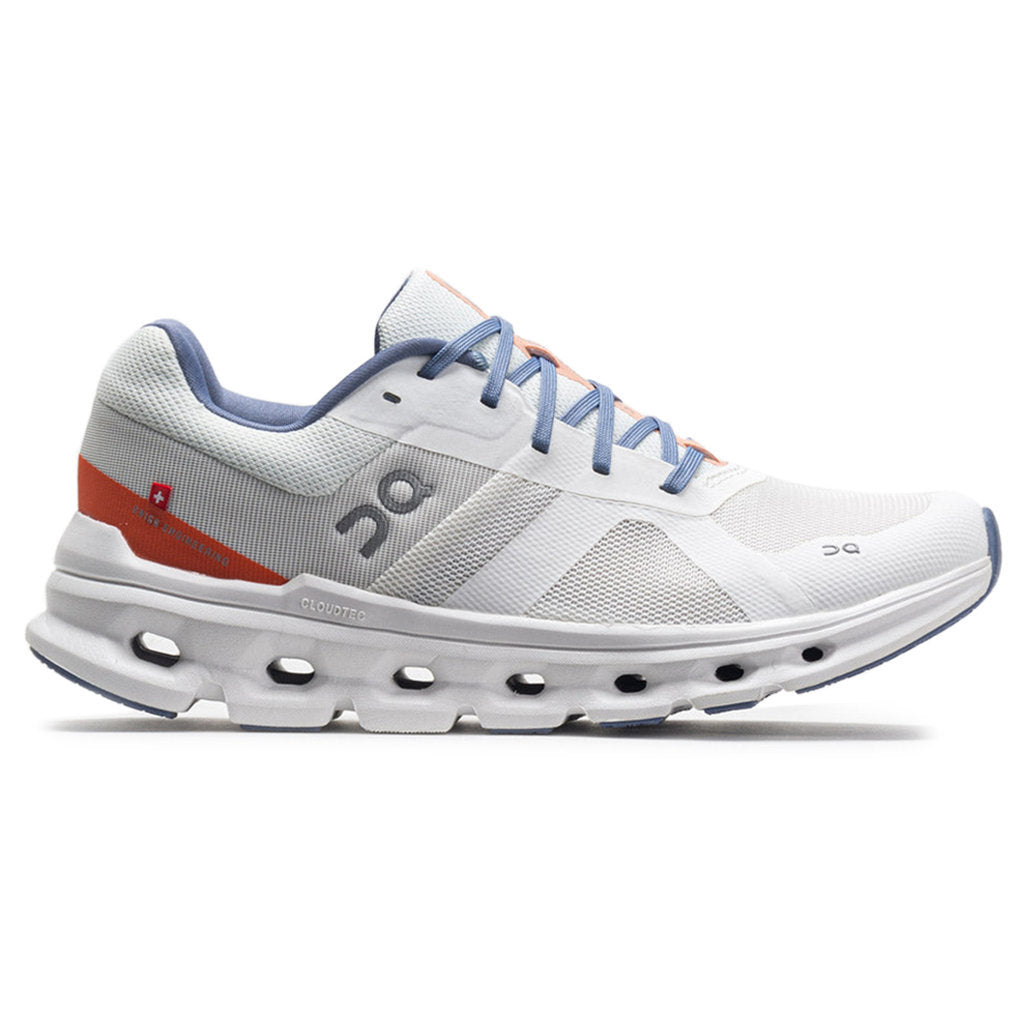 On Running Cloudrunner Textile Women's Low-Top Sneakers#color_undyed white flame white