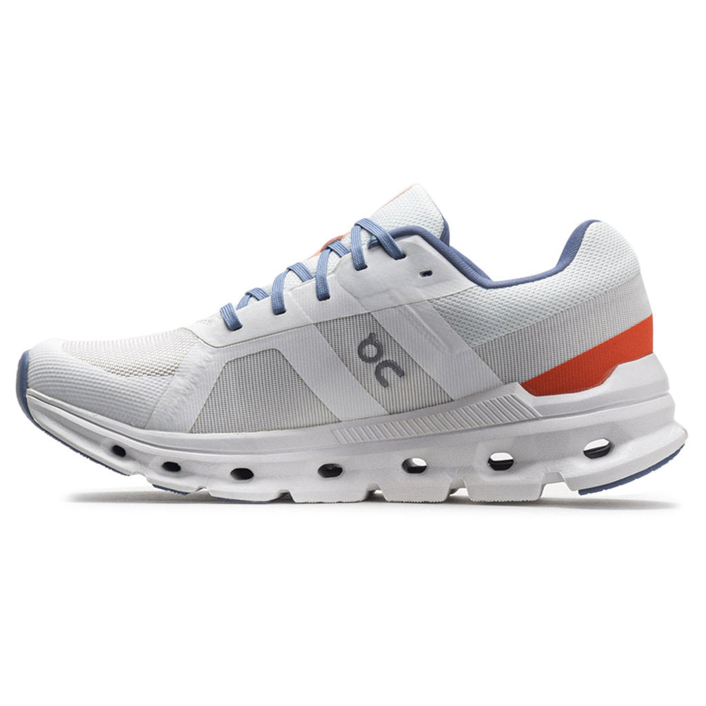 On Running Cloudrunner Textile Women's Low-Top Sneakers#color_undyed white flame white