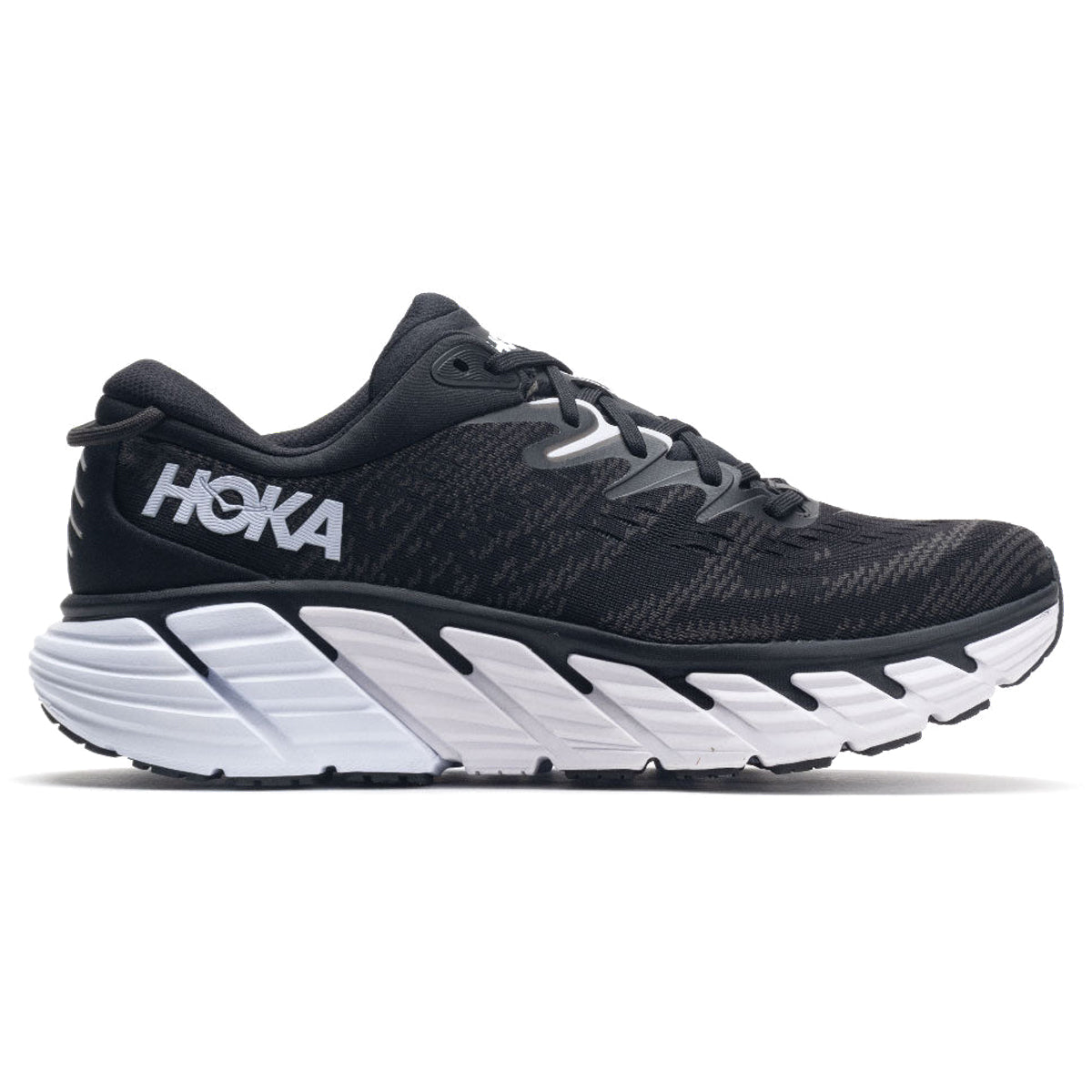Hoka Gaviota 4 Wide 1123200-BWHT Textile Synthetic Mens Trainers - Black White - W - 9.5#color_black white