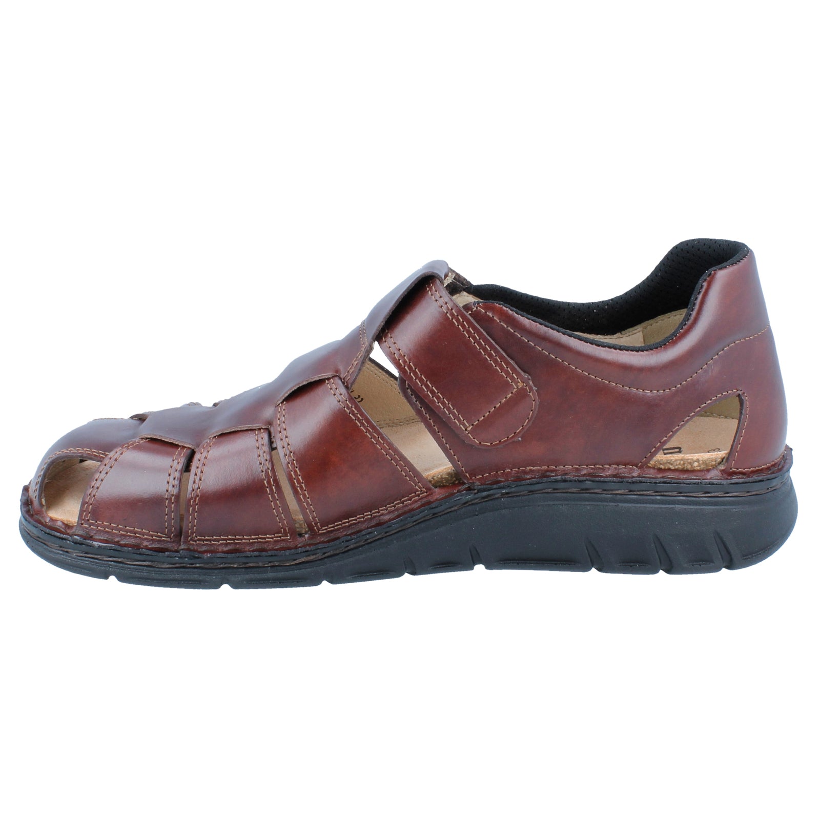 Finn Comfort Copan-S Leather Mens Sandals#color_chocolate