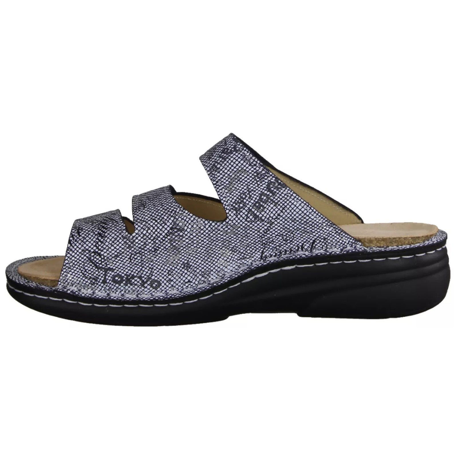Finn Comfort Grenada Leather Womens Sandals#color_blue