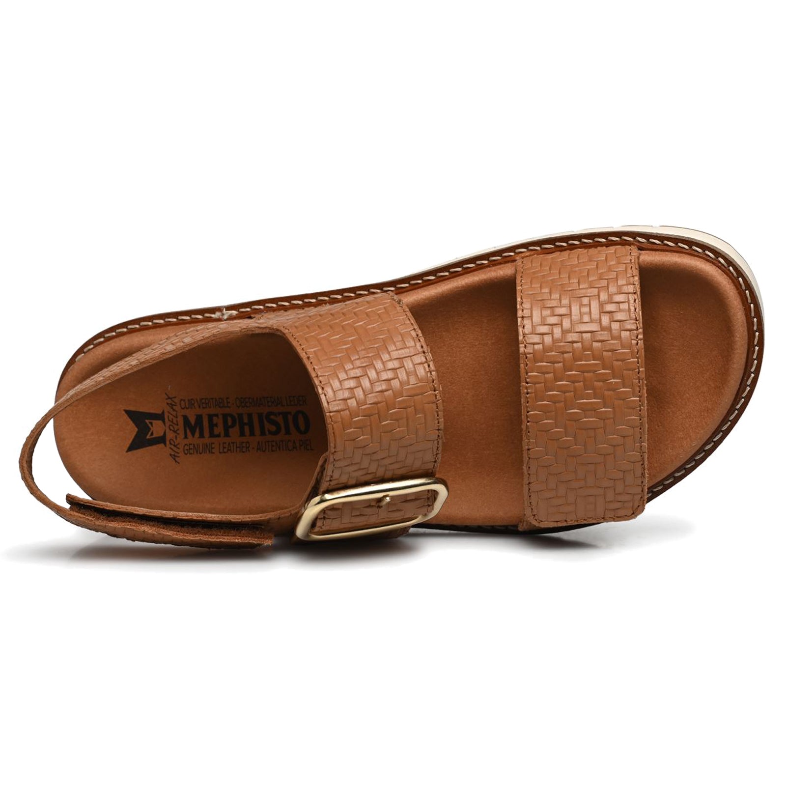 Mephisto Belona P5142508 Leather Womens Sandals - Brandy - 40#color_brandy
