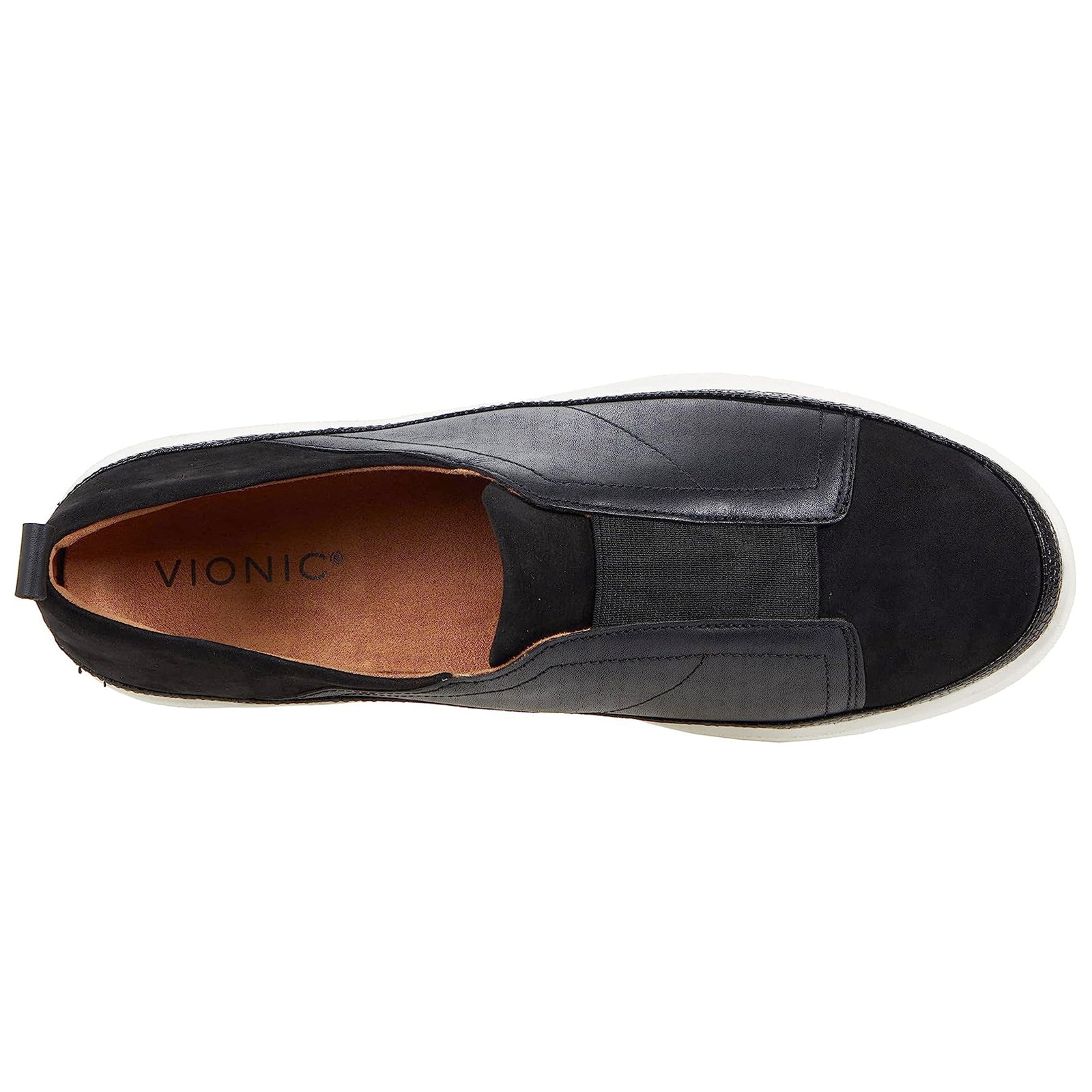 Vionic Zinah Leather Womens Shoes#color_black