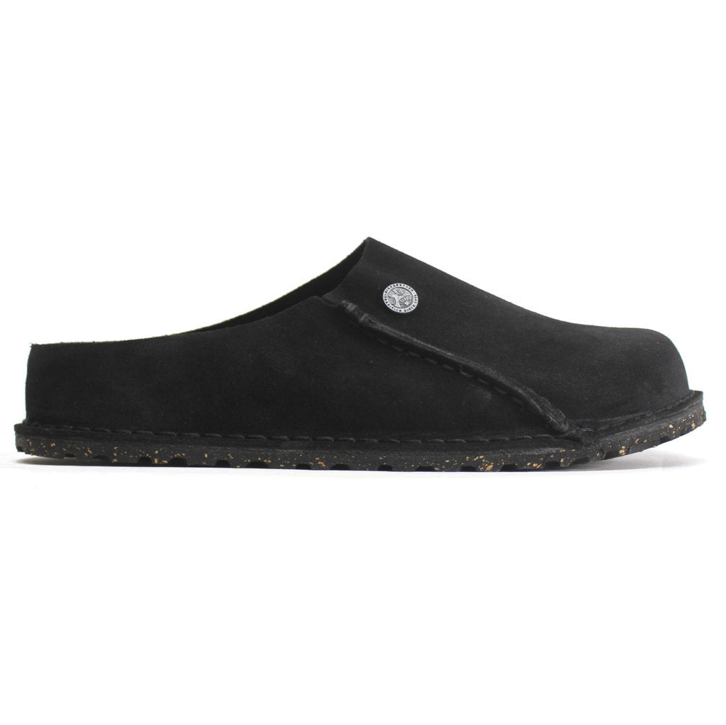 Birkenstock Zermatt Premium Suede Leather Unisex Sandals#color_black