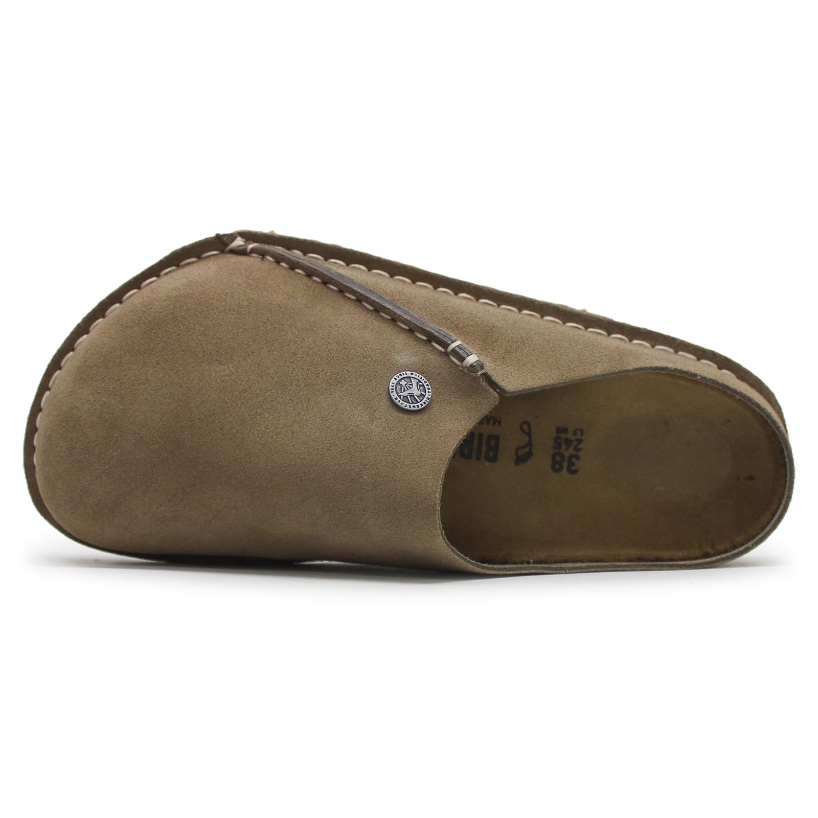 Birkenstock Zermatt Premium 1021318 Suede Leather Unisex Sandals - Gray Taupe - 38#color_gray taupe