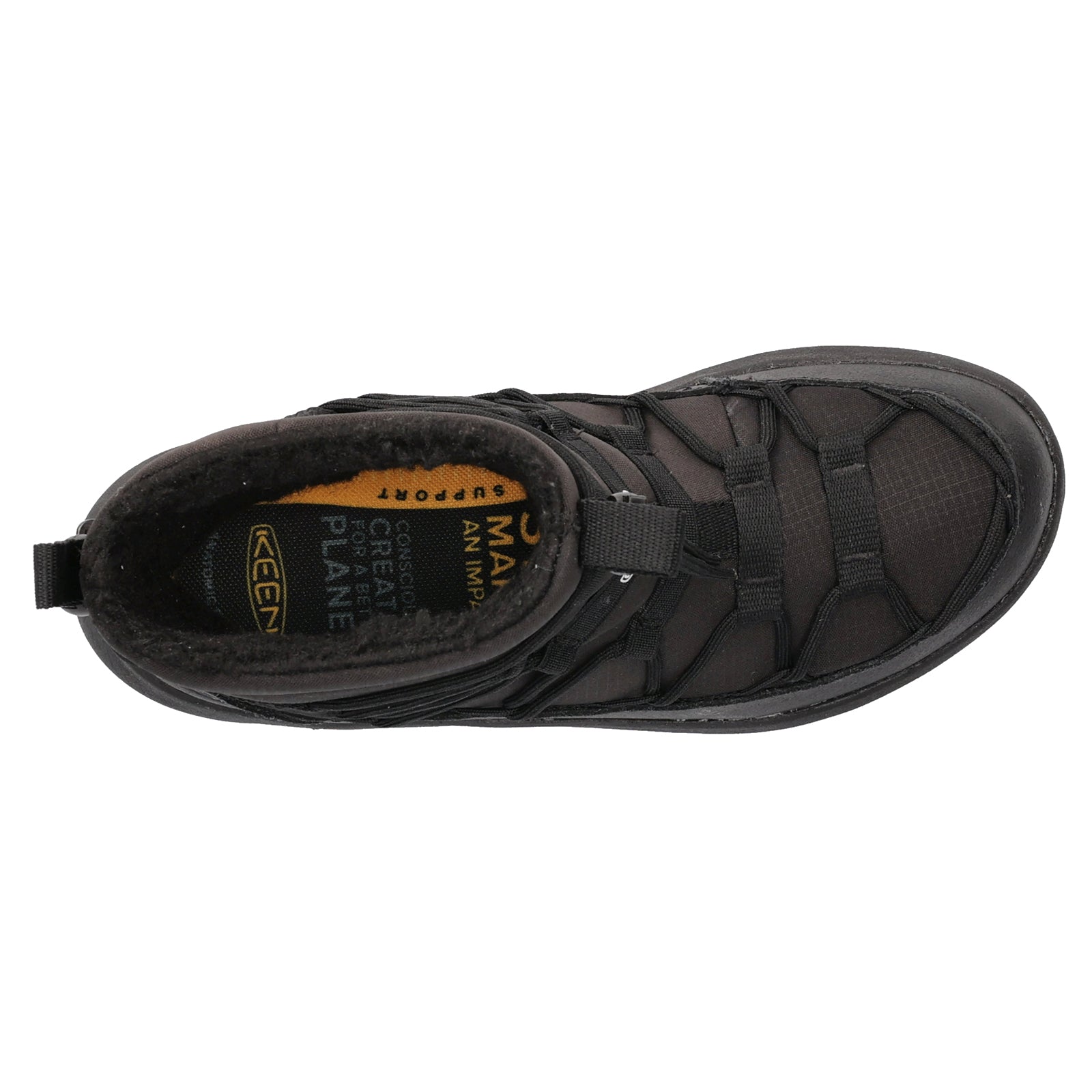 Keen Uneek SNK Chukka II WP 1026618 Textile Synthetic Womens Boots - Triple Black Black - 39.5#color_triple black black