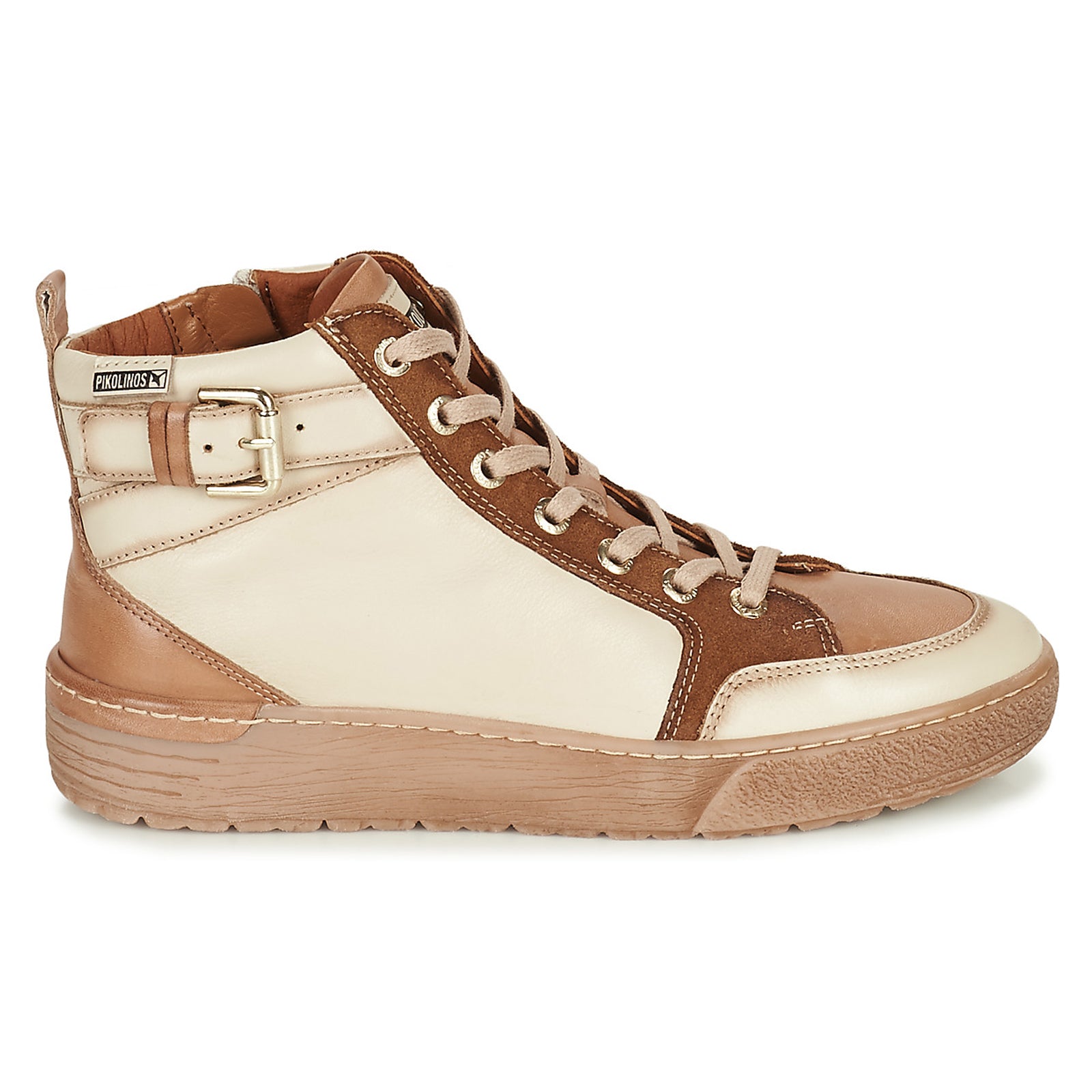 Pikolinos Vitoria W0T Leather Womens Trainers#color_marfil