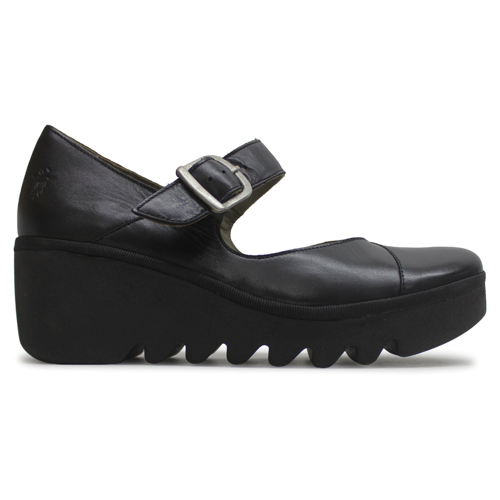 Fly London Baxe428Fly Leather Women's Wedge Shoes#color_black