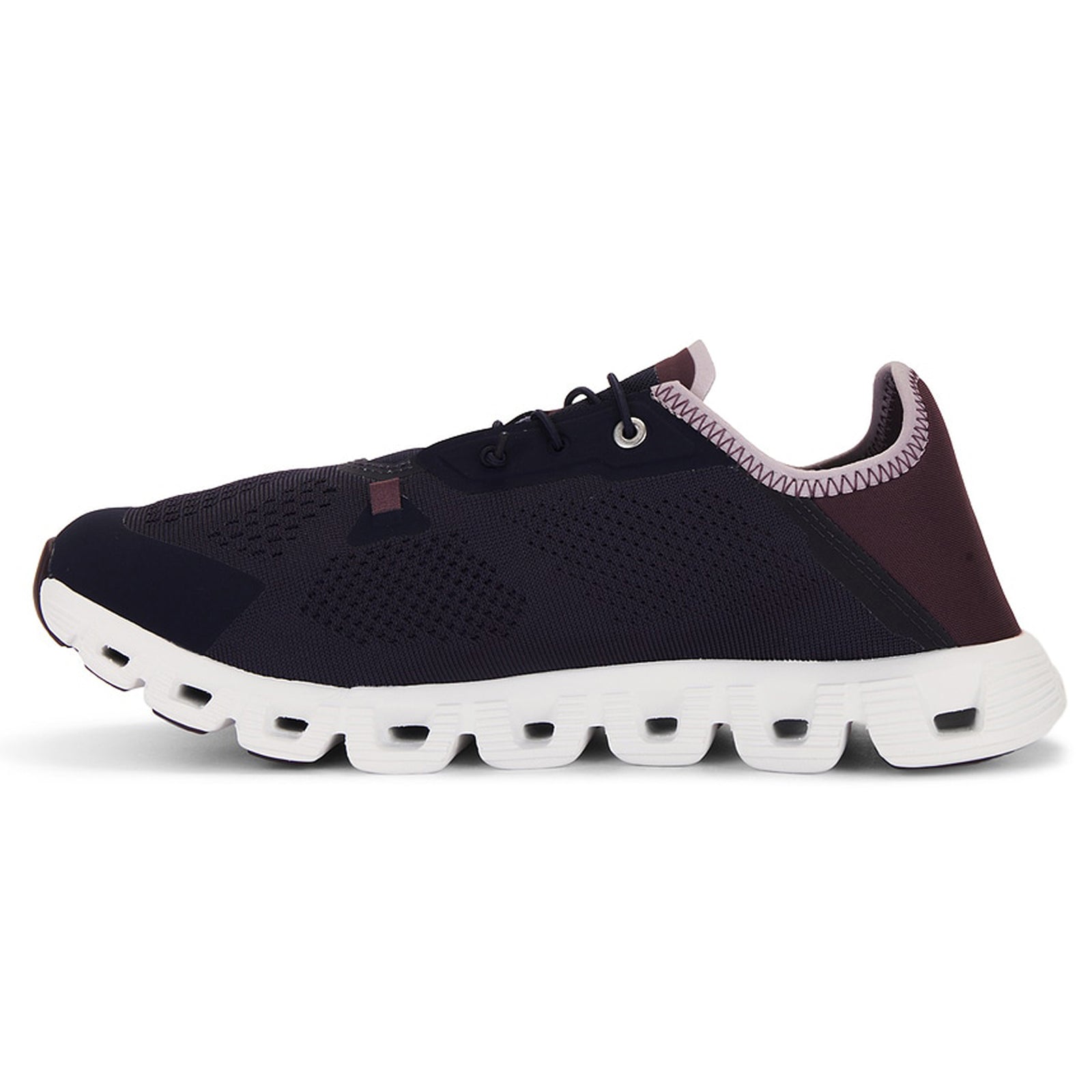On Cloud 5 Coast Textile Synthetic Mens Trainers#color_midnight mulberry