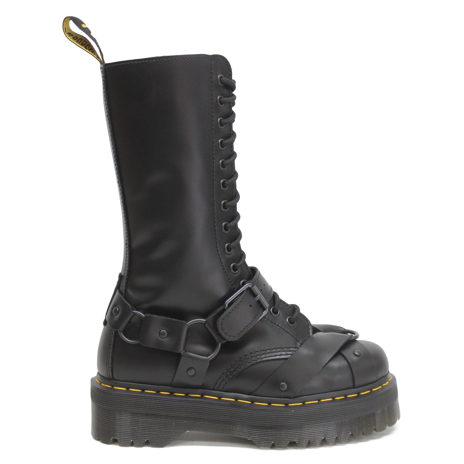 Dr. Martens 1914 Quad Harness Paris Leather Unisex Boots#color_black