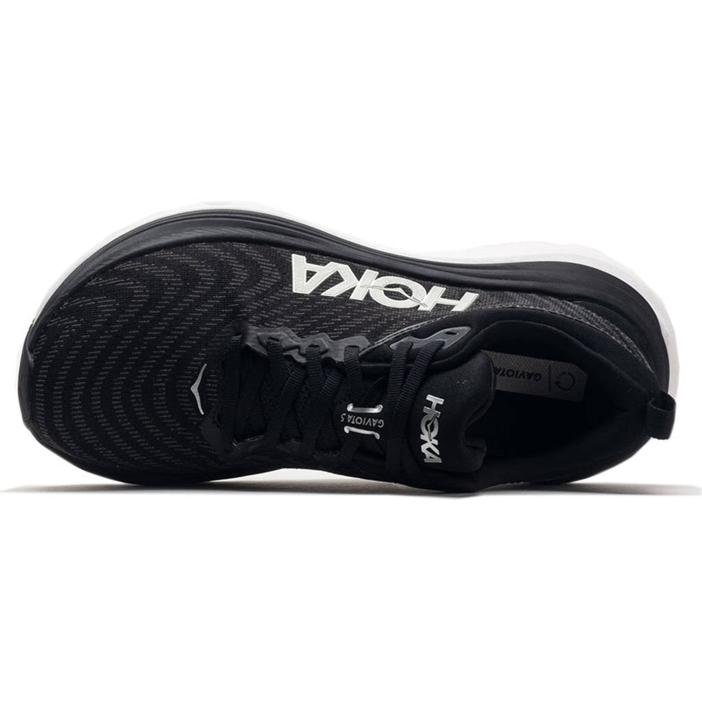 Hoka One One Gaviota 5 Textile Synthetic Mens Sneakers#color_black white