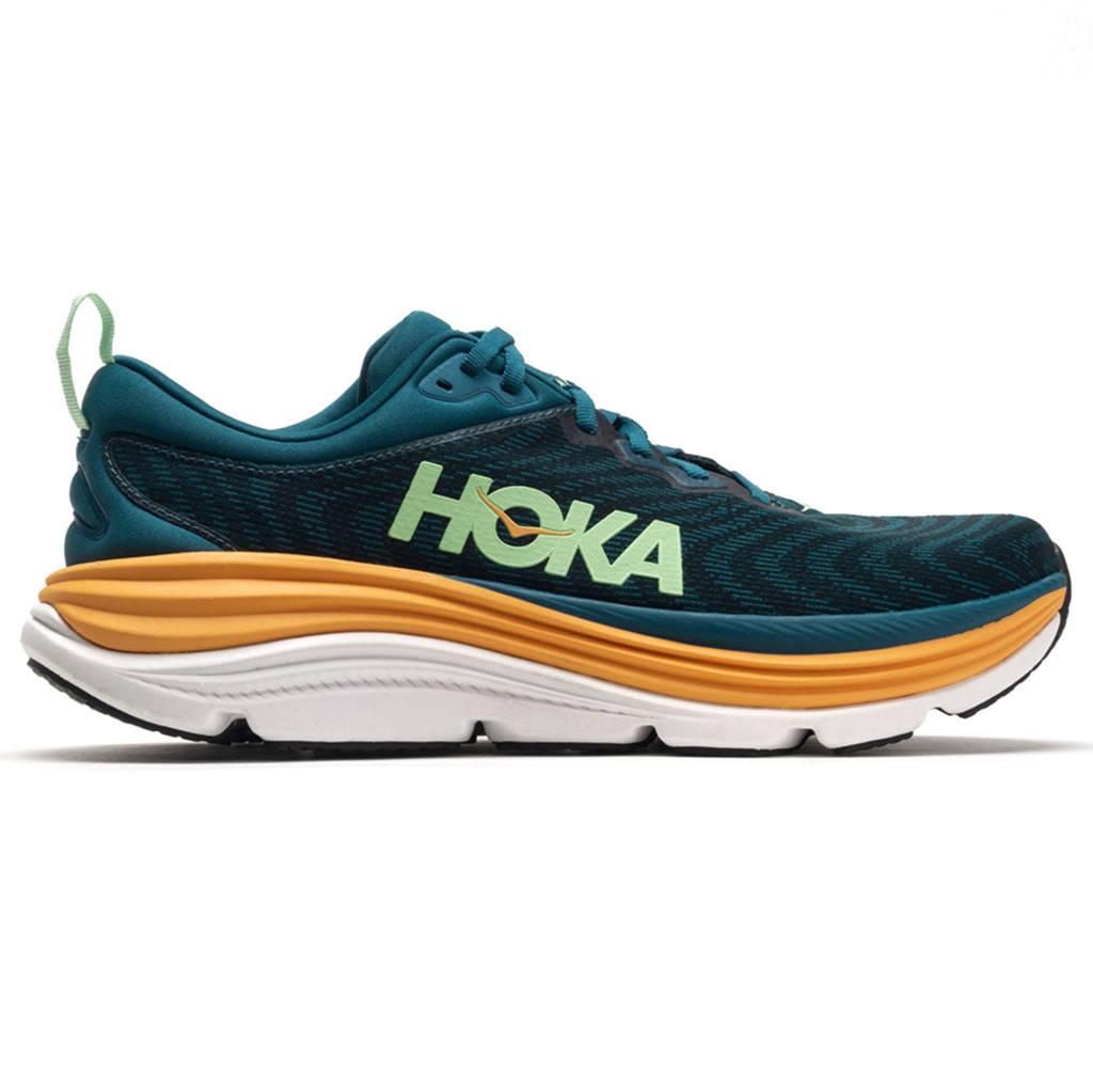 Hoka One One Gaviota 5 Textile Synthetic Mens Sneakers#color_deep lagoon sherbet