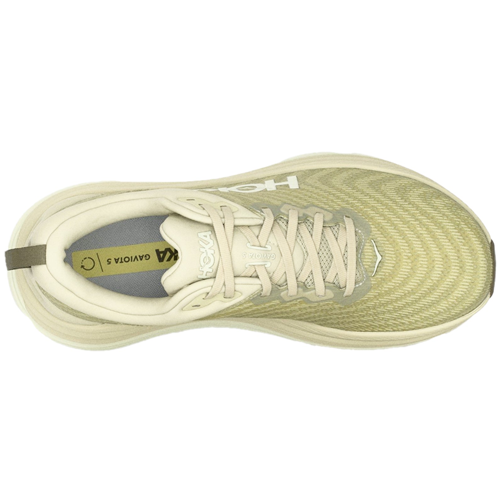 Hoka Gaviota 5 Textile Synthetic Mens Trainers#color_oyster mushroom truffle salt