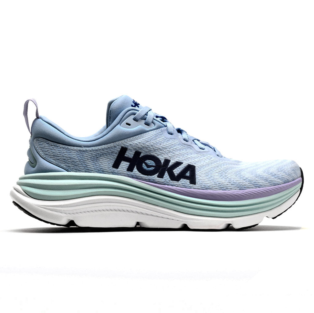 Hoka One One Gaviota 5 Textile Synthetic Womens Sneakers#color_airy blue sunlit ocean