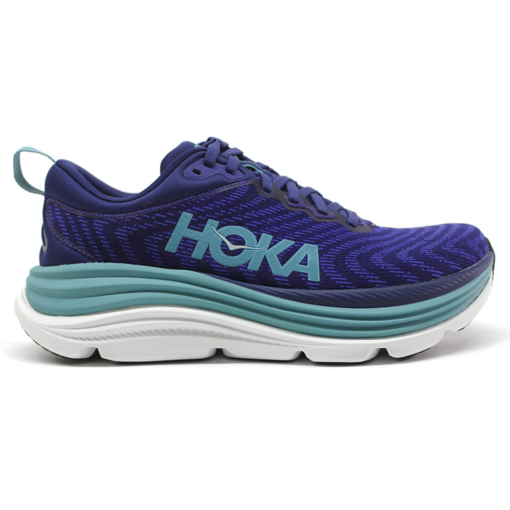 Hoka Gaviota 5 Textile Synthetic Women's Running Shoes#color_bellwether blue evening sky