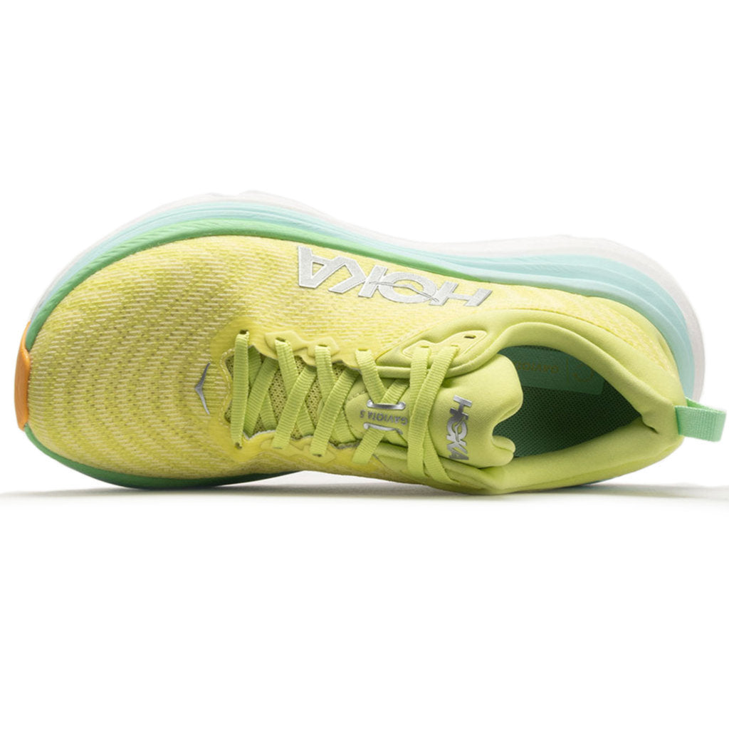 Hoka Gaviota 5 Textile Synthetic Women's Running Shoes#color_citrus glow sunlit ocean
