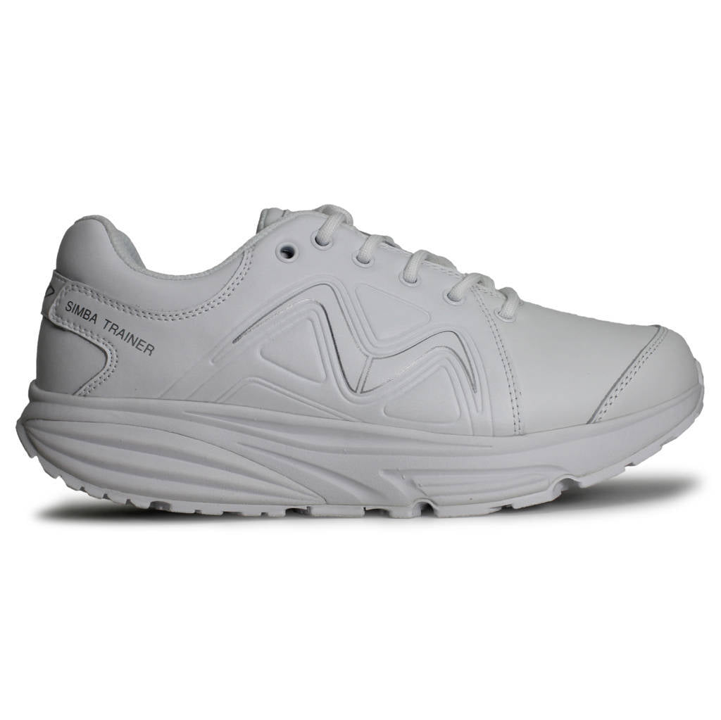 MBT Simba Leather Womens Sneakers#color_white silver