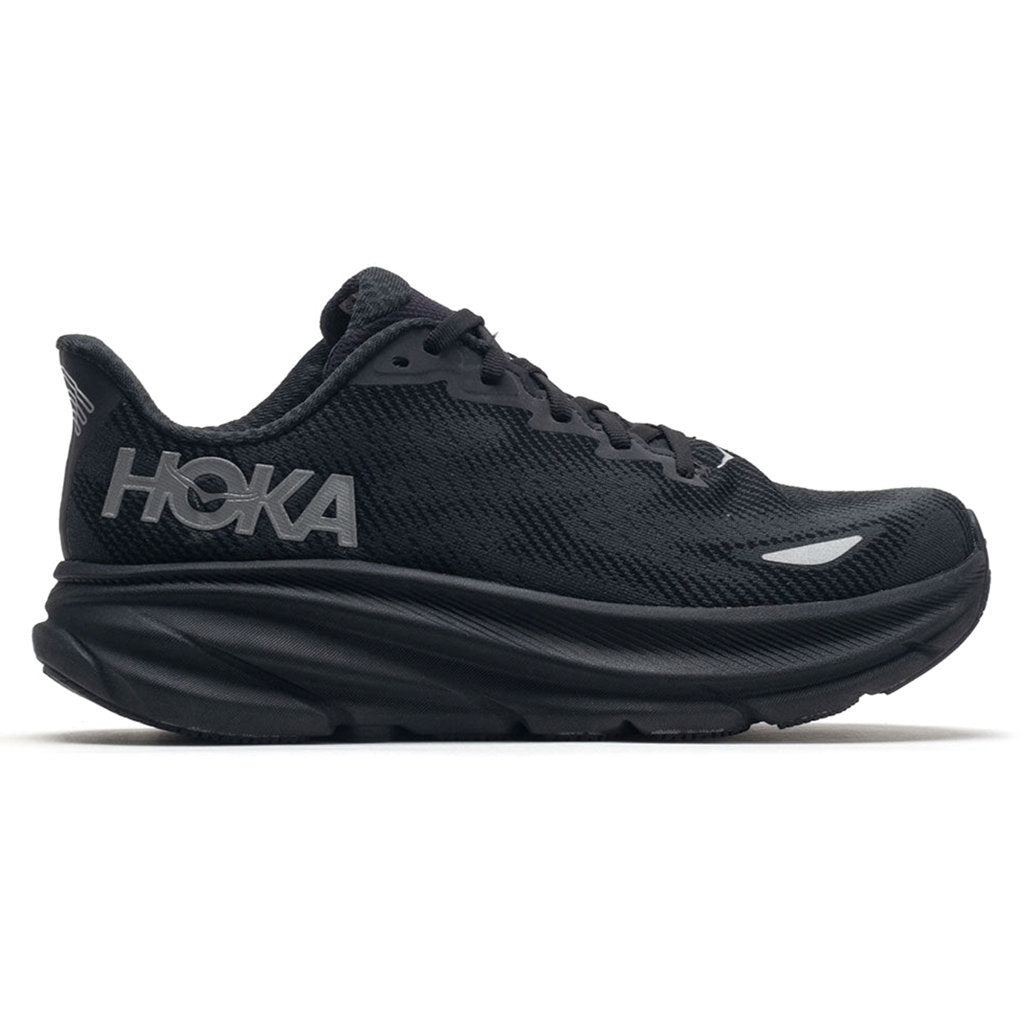 Hoka One One Clifton 9 GTX Textile Synthetic Mens Sneakers#color_black black