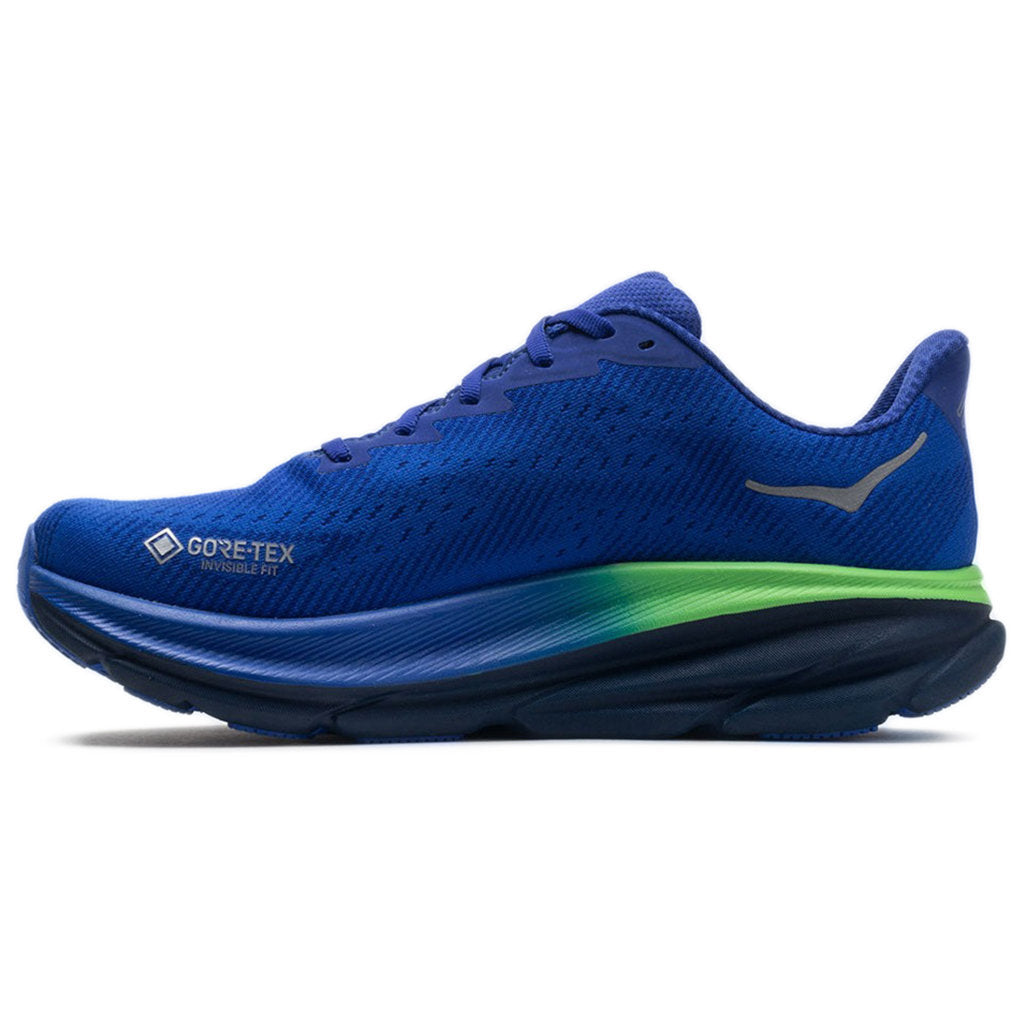 Hoka One One Clifton 9 GTX Textile Synthetic Mens Sneakers#color_dazzling blue evening sky