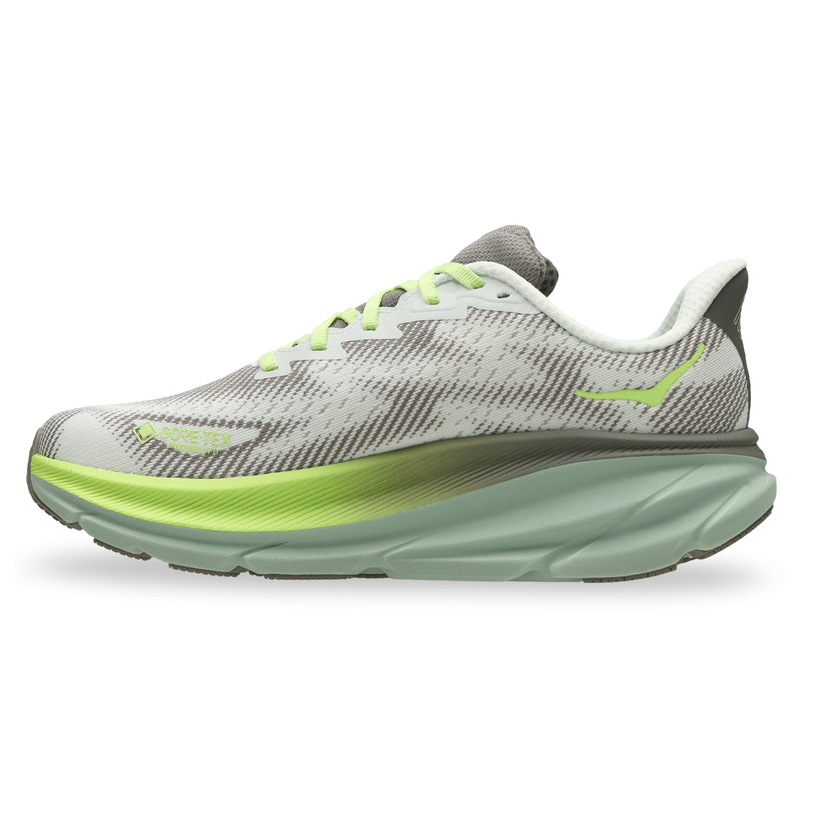 Hoka Clifton 9 GTX Textile Synthetic Mens Trainers#color_slate aloe vera