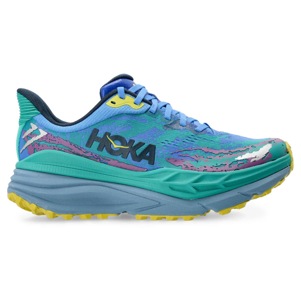 Hoka Stinson 7 Textile Synthetic Men's Running Shoes#color_virtual blue tech green